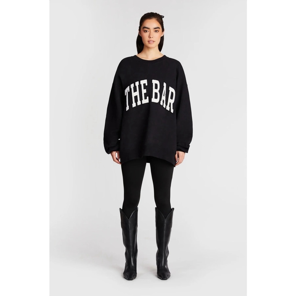 The Bar Black Crew Neck Sweatshirt